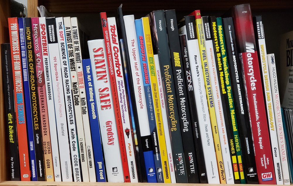 books about riding on a bookshelf