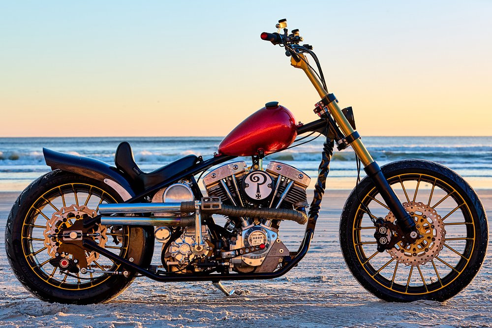 Cherry Bomb custom on the beach