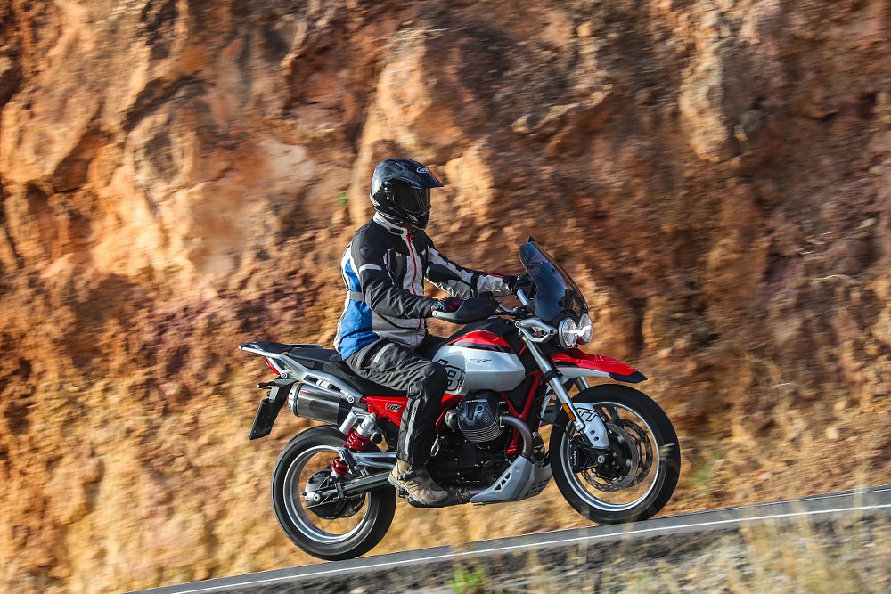 V85 TT on the road