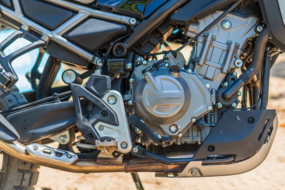 close shot of the Ibex 450's engine