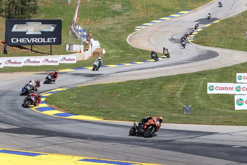 Rocco Landers leading the Twins Cup field at Road Atlanta