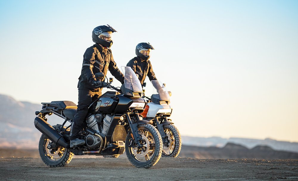 two riders on Harley-Davidson Pan Americas