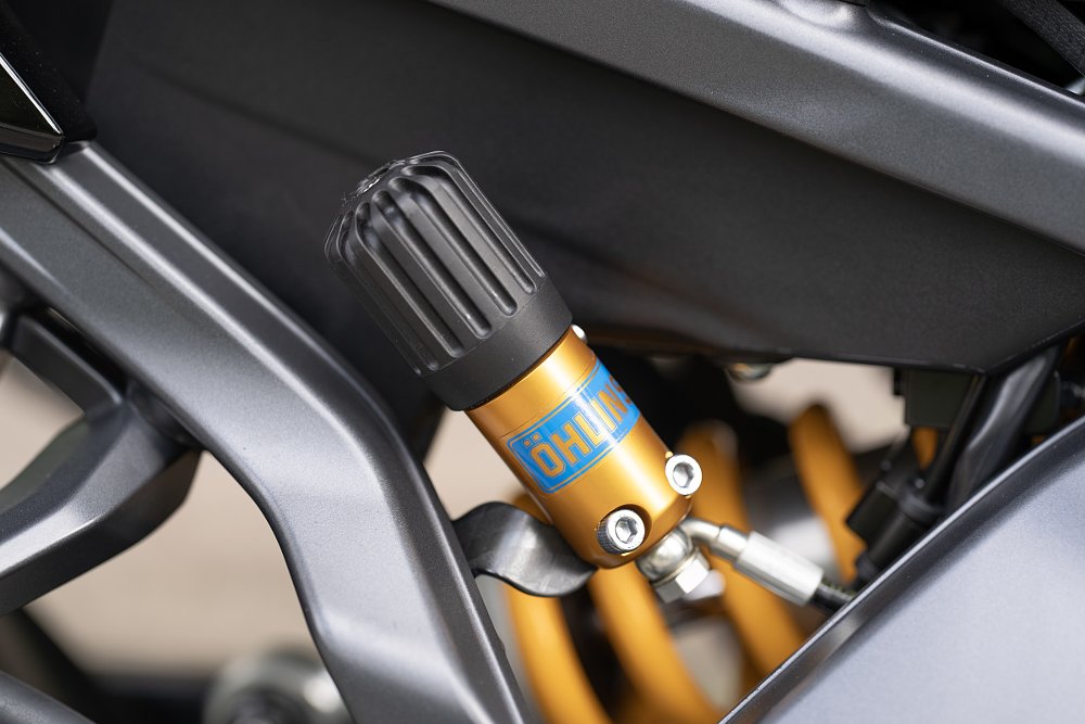gold adjuster on rear shock absorber