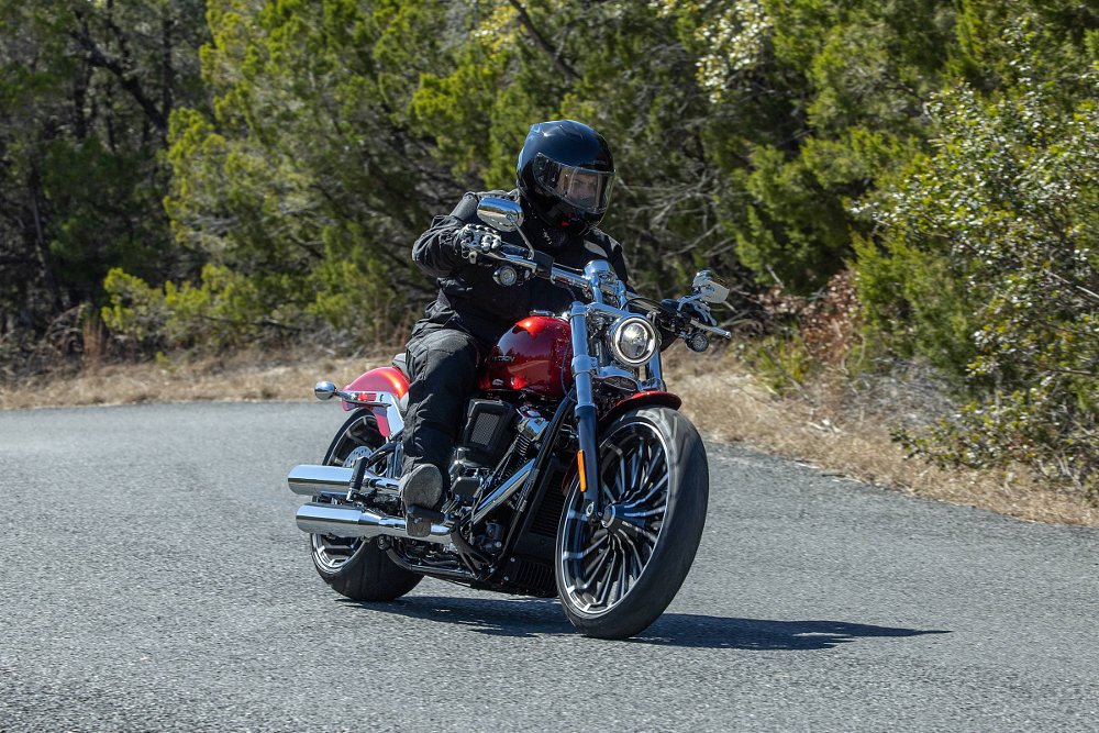 rider on a country road on a Breakout